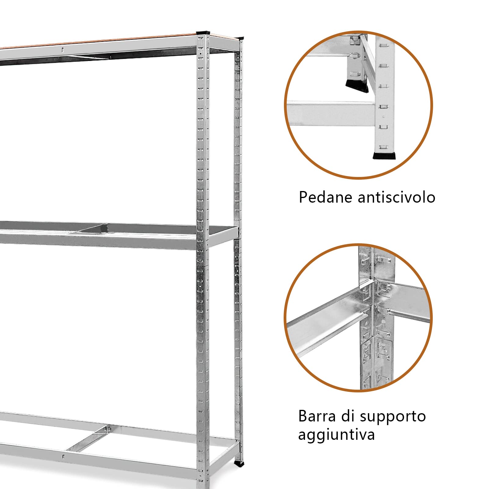 RELAX4LIFE Scaffale Portagomme in Metallo – Scaffale per Pneumatici in Acciaio Zincato, Scaffale a 3 Ripiani per 8 Gomme, Scaffale in Metallo per Garage e Magazzino con Capacità 265 kg a Ripiano