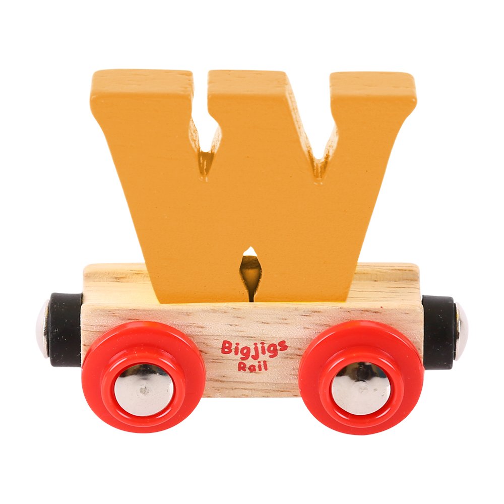 Bigjigs Rail Rail Name Letter W (Orange)