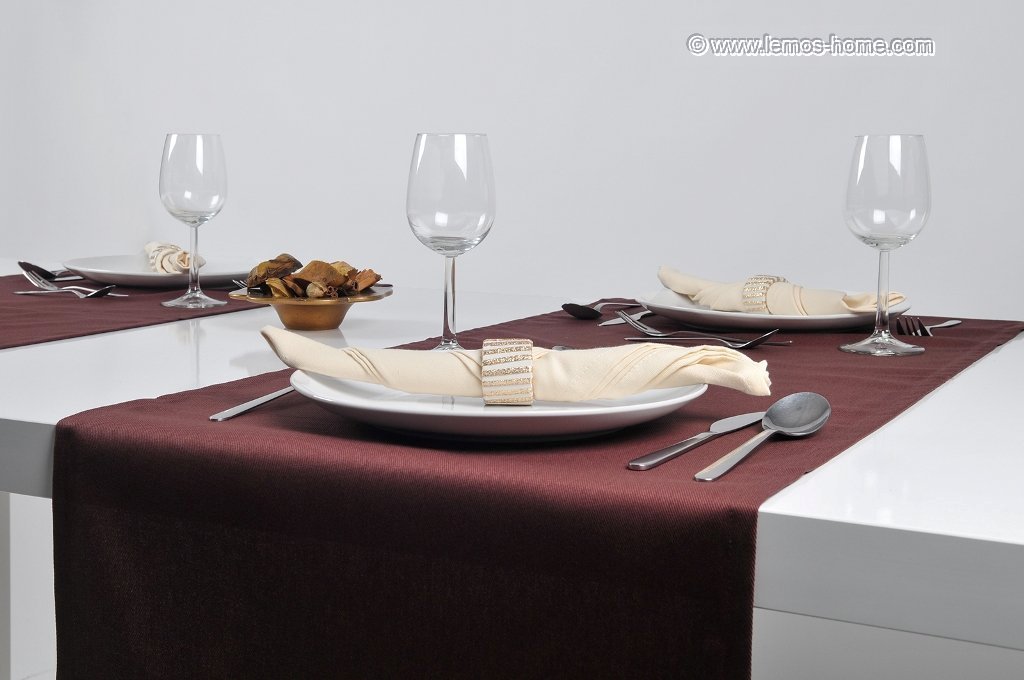 Lemos Home Runner Da Tavola In Cotone 100% - Tovaglia Lunga, Colore Antracite, Alta Qualità - 2