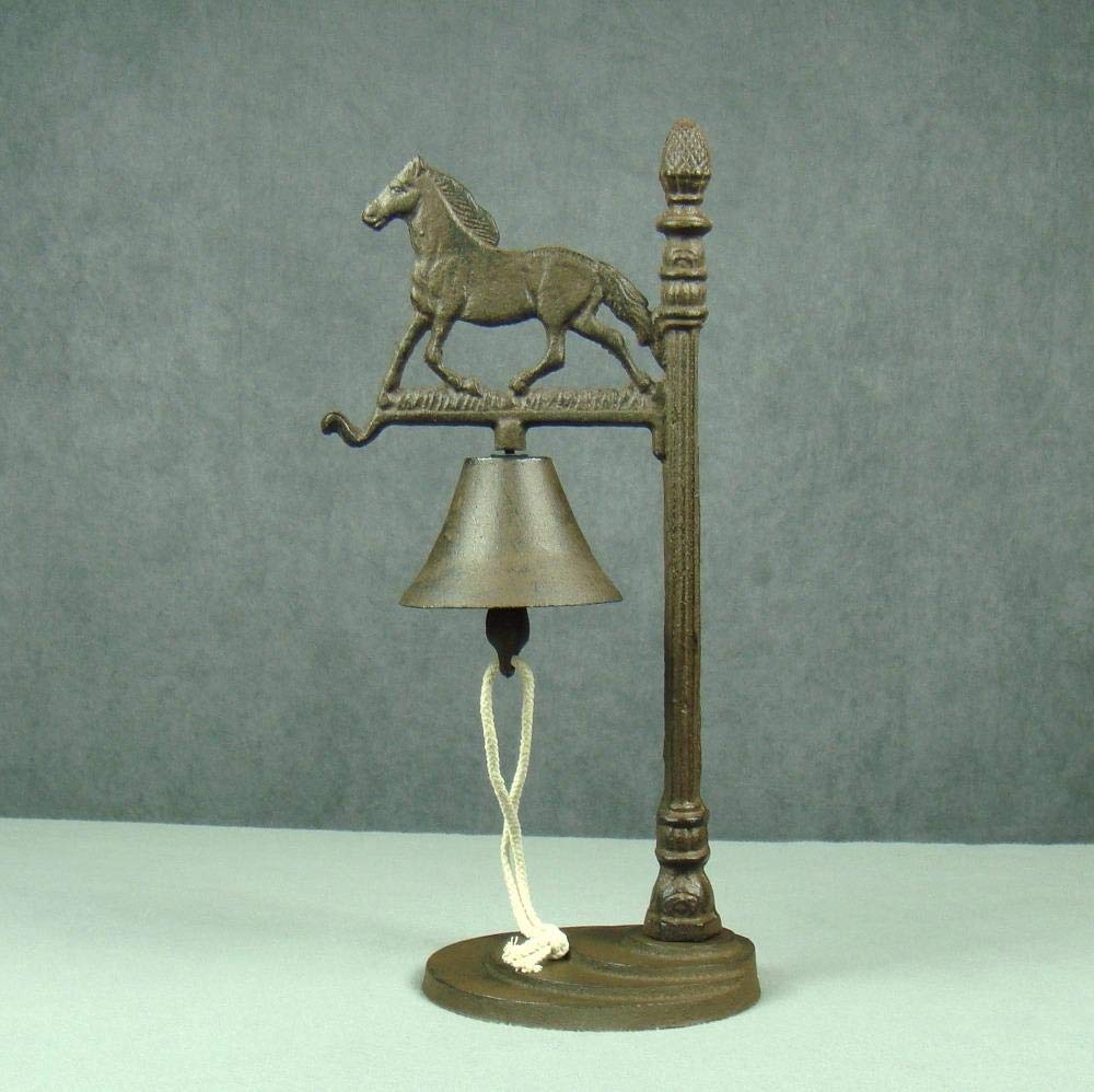 Sculptures pour la maison en fonte et cloche de bureau cheval décoration métal