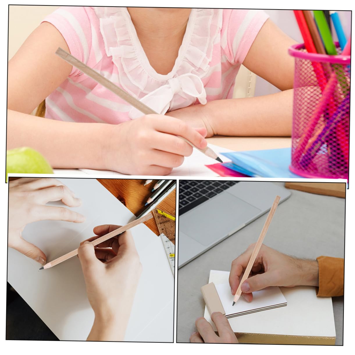 Artibetter 3 Set Matita Rotonda Matite Da Disegno Per e Per Scrivere Adulti e Per La Scuola Che Scrivono A a Dipingendo e Lunghe e Di Legno 30 Pezzi*3