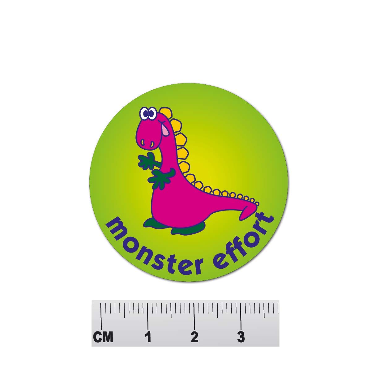 Dino - Monster Effort Stickers 38mm (Pack of 75), Green - Image 3