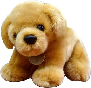 Lifelike Golden Retriever Puppy Stuffed Animal-Gold 12.6" Realistic Dog Stuffed Animal,Simulation Soft Dog Plushies, Toy for Boy,Girl Toys,Puppy Stuffed Animals for Kids, Home Decor