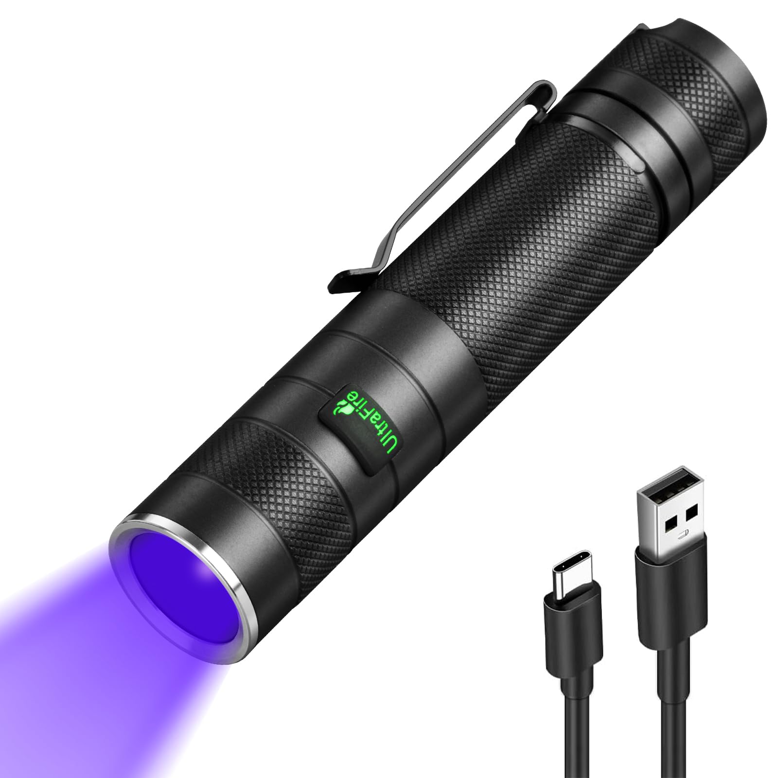 ULTRAFIRE 365nm UV Flashlight, 10W USB-C Black Light for Pet Urine Detection, Resin Curing, Scorpion Hunting & Woods Lamp : Tools & Home Improvement