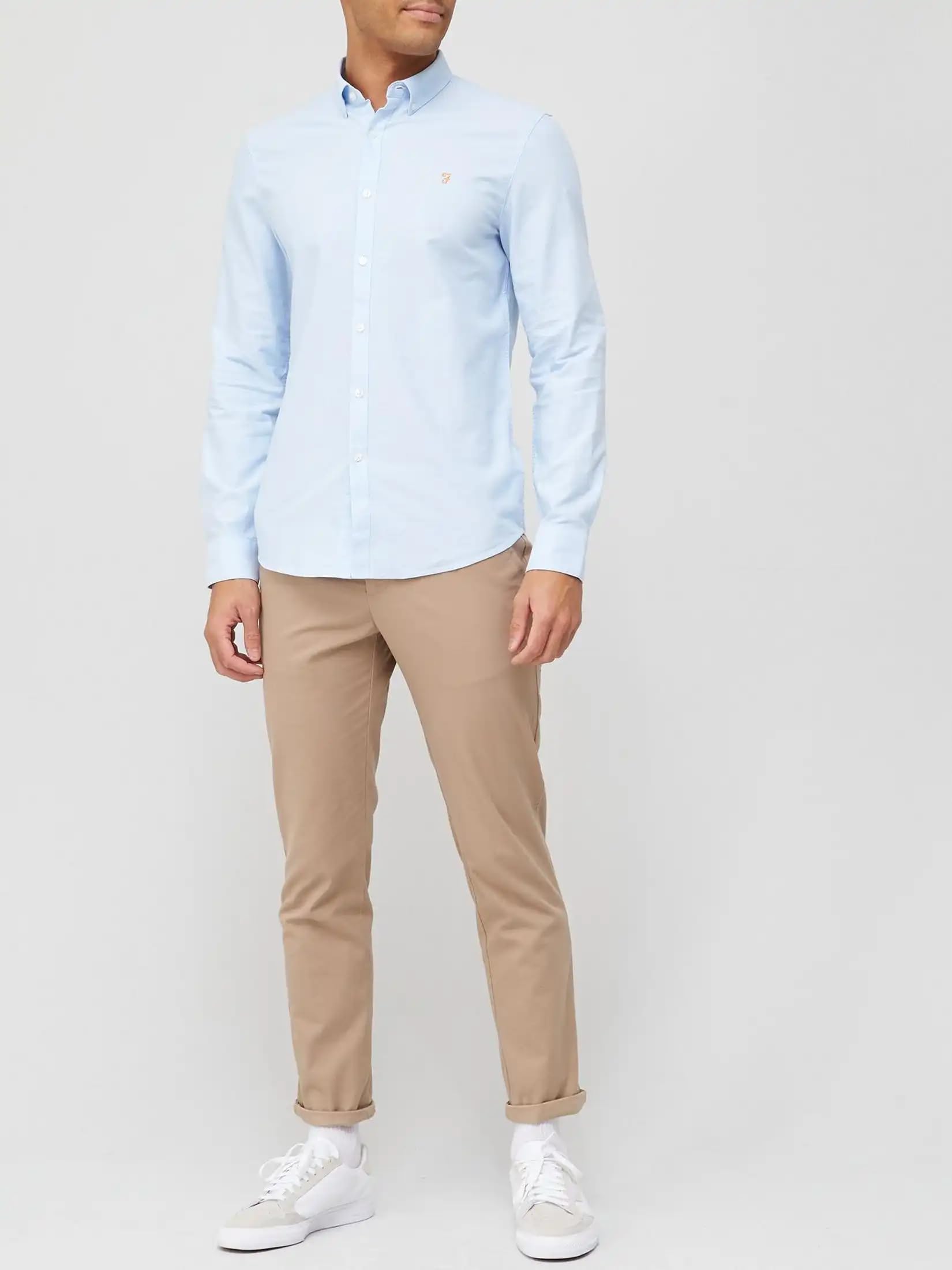 Farah Brewer Cotton Oxford Slim Fit Shirt Camicia Uomo