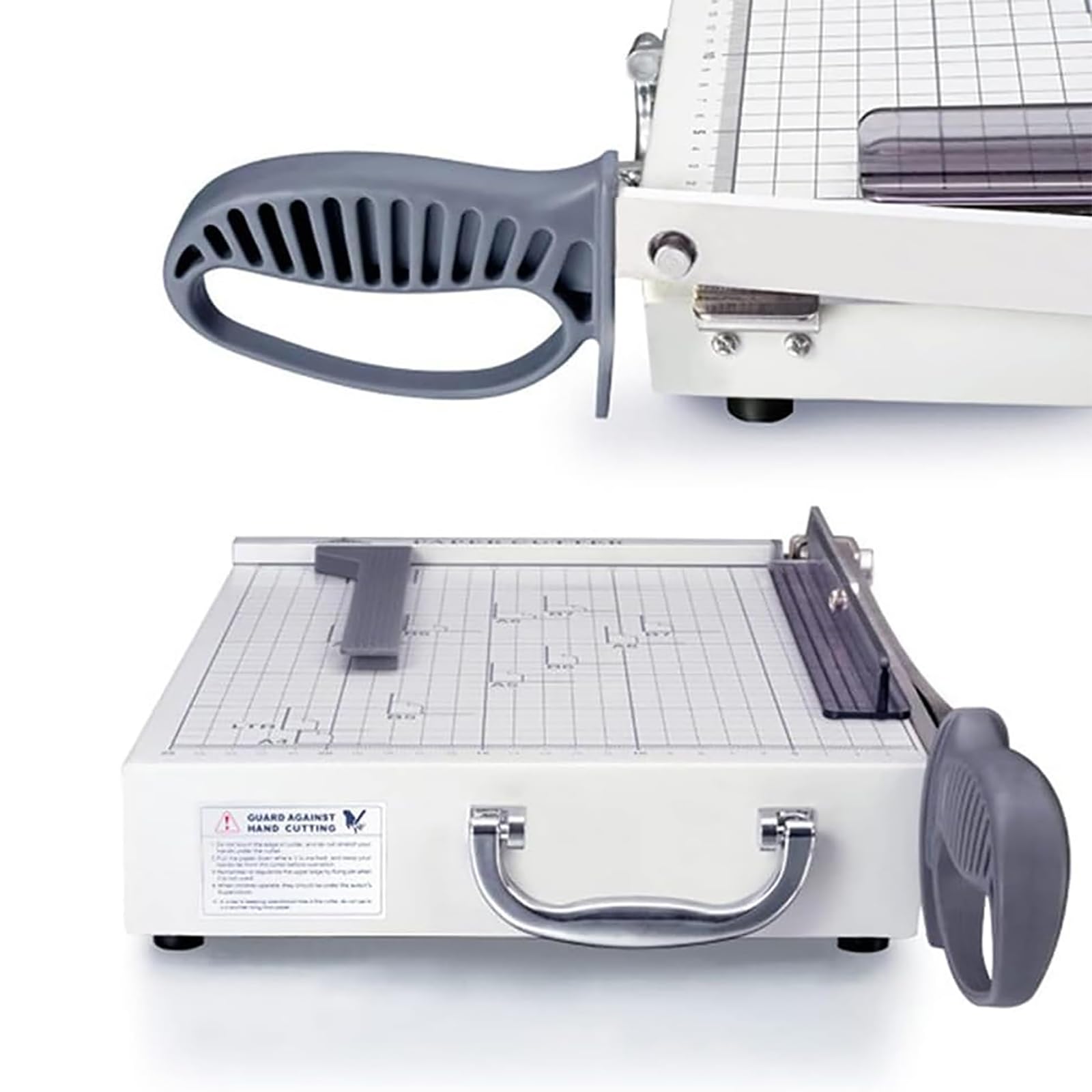 Tagliacarte Resistente A3, Taglierina Multifunzionale con Striscia Ferro Magnetica, capacità Taglio: 16 Fogli Carta/Blocco Sicurezza in Metallo/precisione Misurazione: 1 Mm, per Uffici