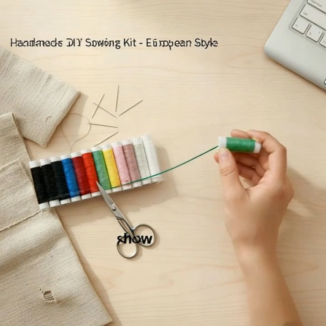 Set de 12 hilos de poliéster para costura miniatura 7