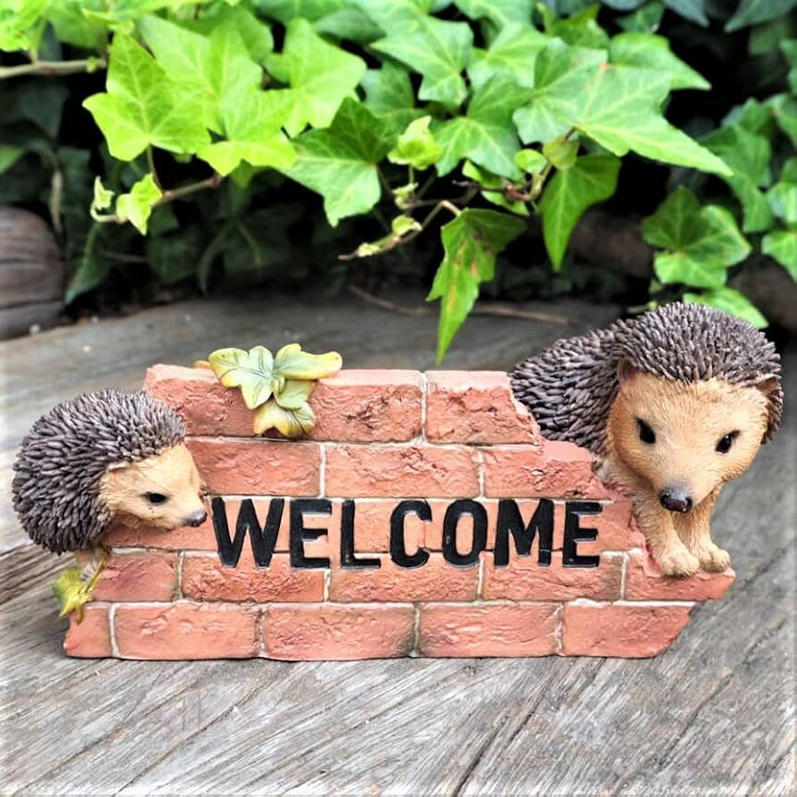 Amazon.co.jp: はりねずみの置物 ウエルカムハリネズミ