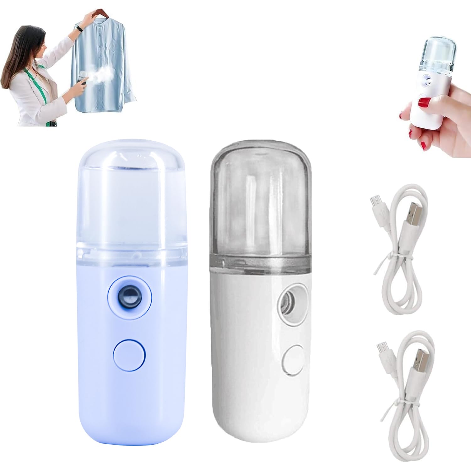 Easy Care Sunshine 15s Heat up Mini Travel Steamer, Small Travel Steamer for Clothes, Portable Steamer Travel, Fabric Steam Iron for Home, Office, And Travel(2PCS)