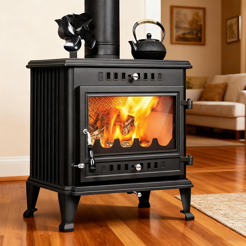 Stufa a Legna a Doppia Combustione 20kW | Efficienza Termica Oltre l'85% | Vetro Autopulente e Riscaldamento Fino a 80 m²