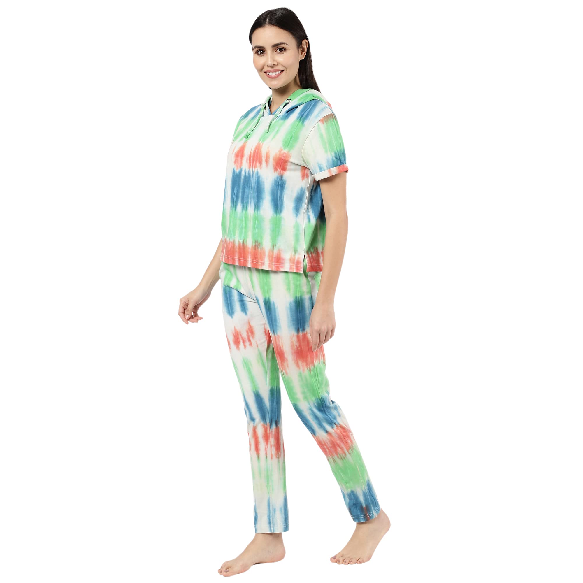 Sweet Dreams - Pijama de algodón con cuello redondo y manga media para mujer