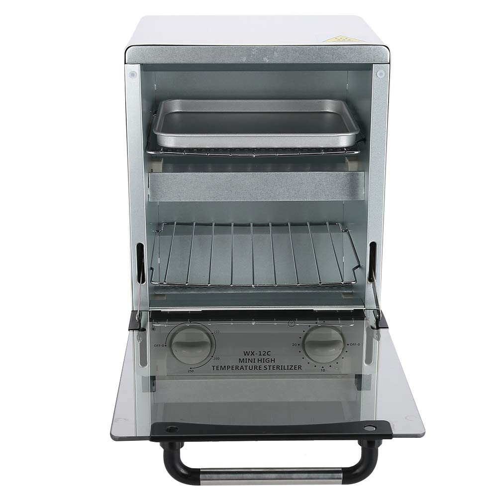 Dioche Hochtemperatur-Sterilisator, 10 l Sterilisationsbox, Infrarot-Sterilisationsschrank, Desinfektionsgerät für Manikürezubehör und Friseurwerkzeuge