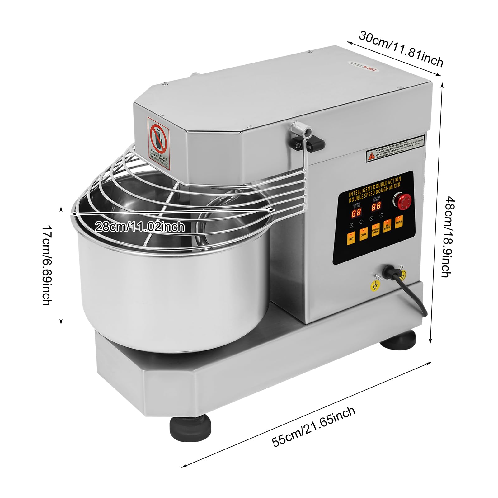 Impastatrice 10L 750W 1-5kg per pasticceria e gastronomia