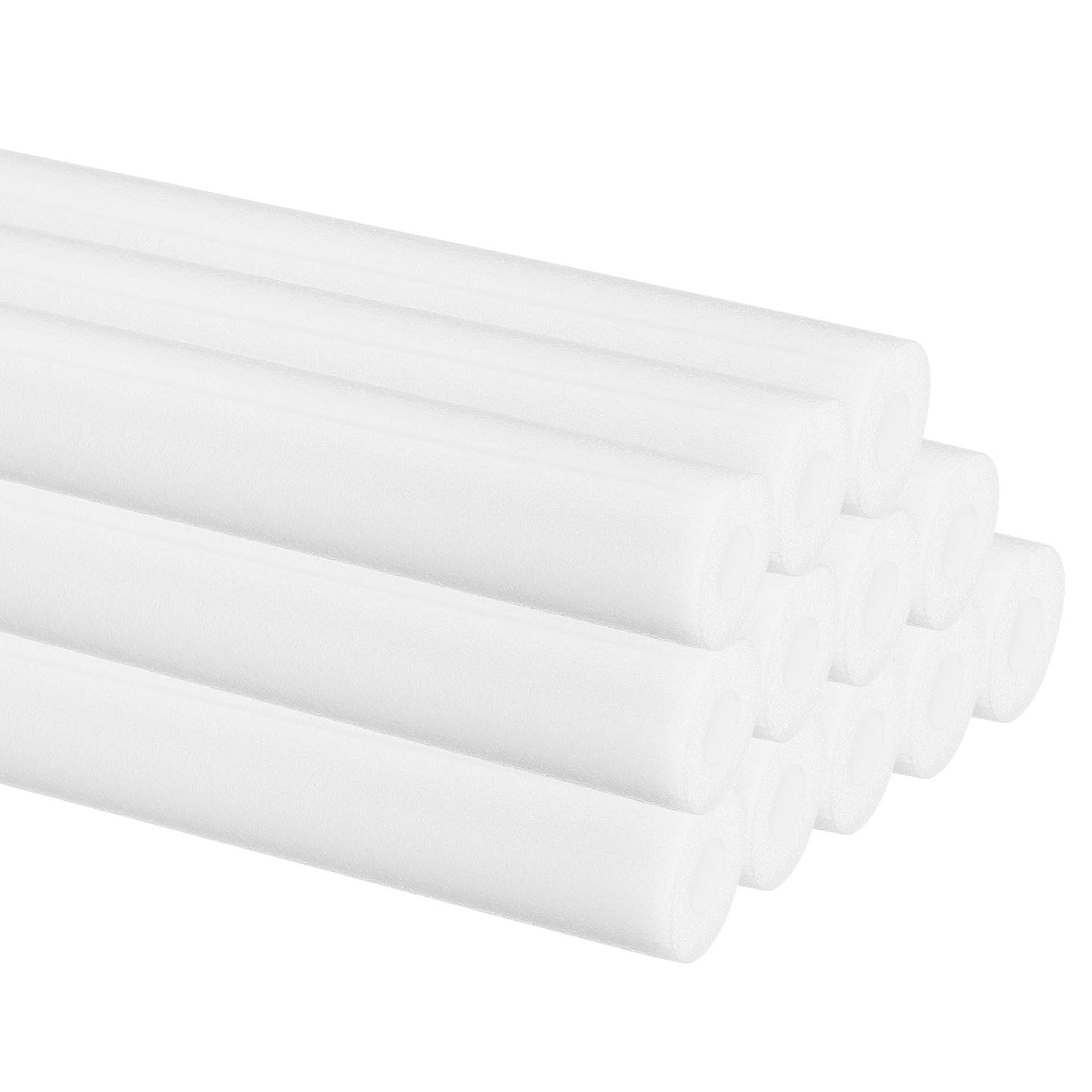 Housse isolante en mousse PATIKIL lot de 12 tubes blancs 100x1,5 cm pour isolation de tuyauterie