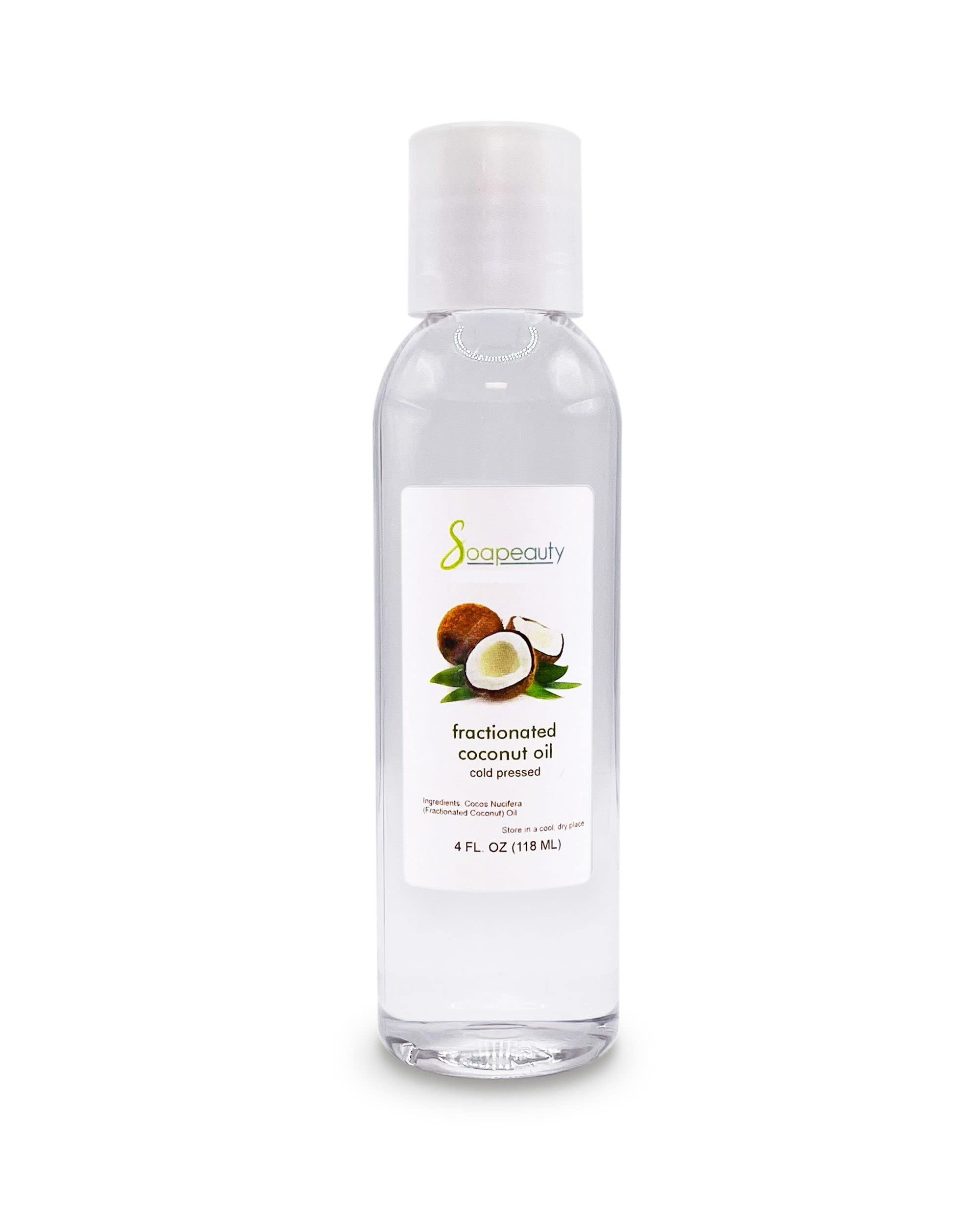 Soapeauty FRACTIONATED COCONUT OIL Cold Pressed Refined | 100% Natural Available in Bulk | Carrier for Essential Oils, Face, Skin, Hair Moisturizer,