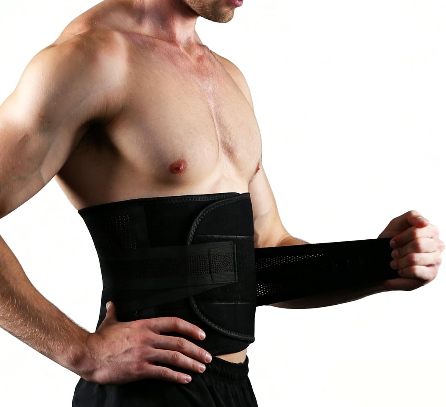 Waist Trimmer Belt, Neoprene Waist Trainer, Fashionable & Comfortable Waist Slimming Belt Black