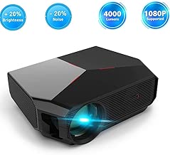 WUAZ Home Theatre Projectors LED Video Projector LCD Movie Projector 50000 Hours LED Life 4000 Lumens 1080P Support Dual HDMI USB,Black WUAZ Home Theatre Projectors LED Video Projector LCD Movie Projector 50000 Hours LED Life 4000 Lumens 1080P Support Dual HDMI USB,Black
