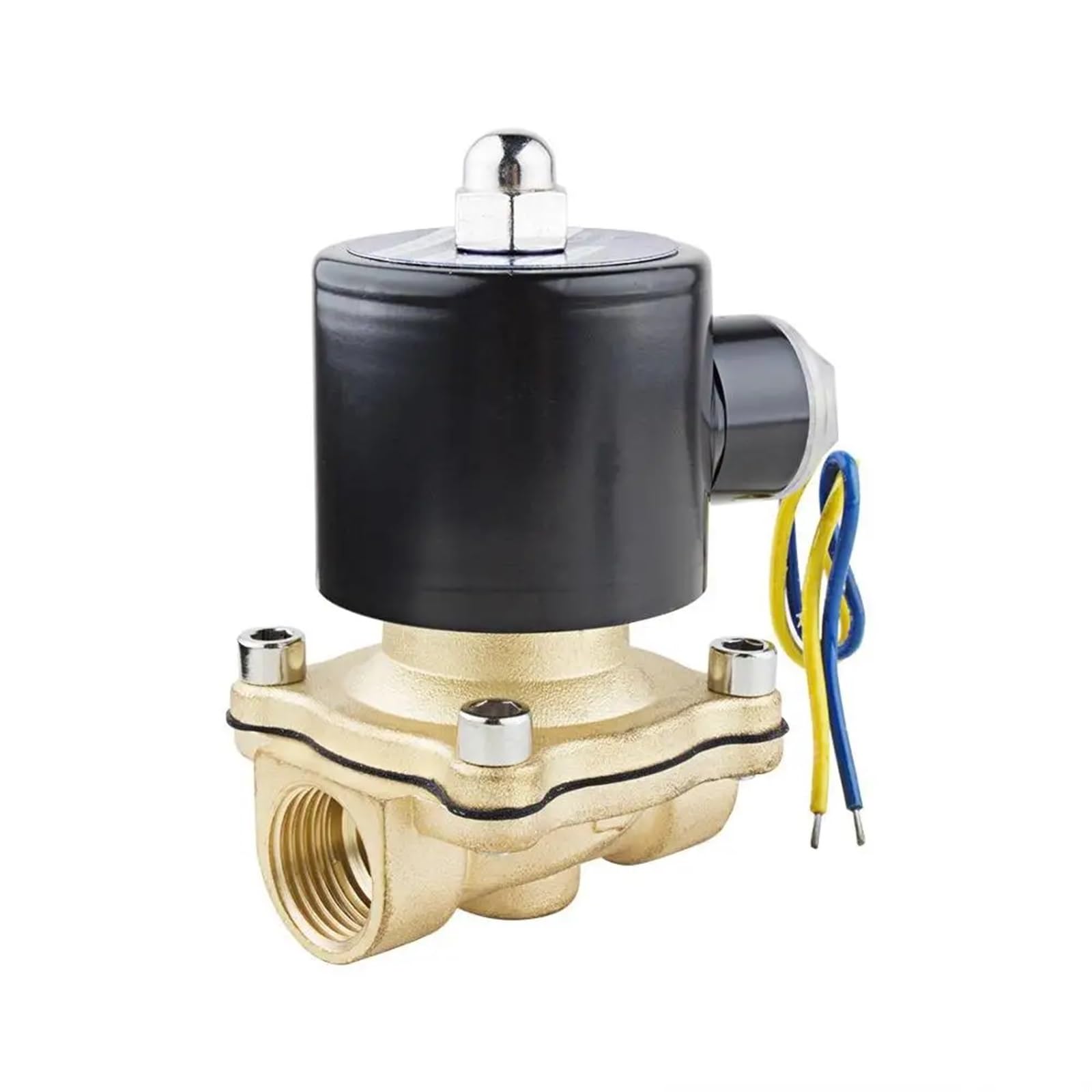 Válvulas de Agua eléctricas 12v 24v 1 Pulgada 1-1/4 Pulgadas Normalmente Cerradas for riego de Jardines(BSP-120VAC,1 Inch)
