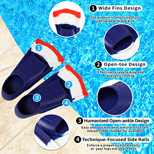 Nabegum Kids Swim Training Fins,Flippers For Swimming And Diving Fin For Teen Girls Boys Children(Blue Small) #TOP2