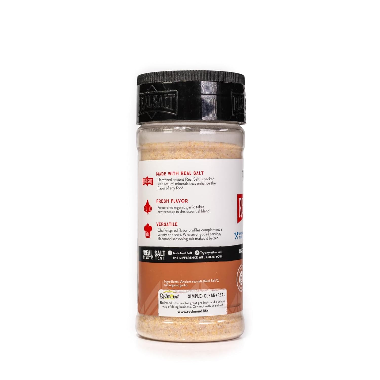Redmond Real Sea Salt - Natural Unrefined Organic Gluten Free, Garlic Salt 8.25 Ounce (Pack of 2)