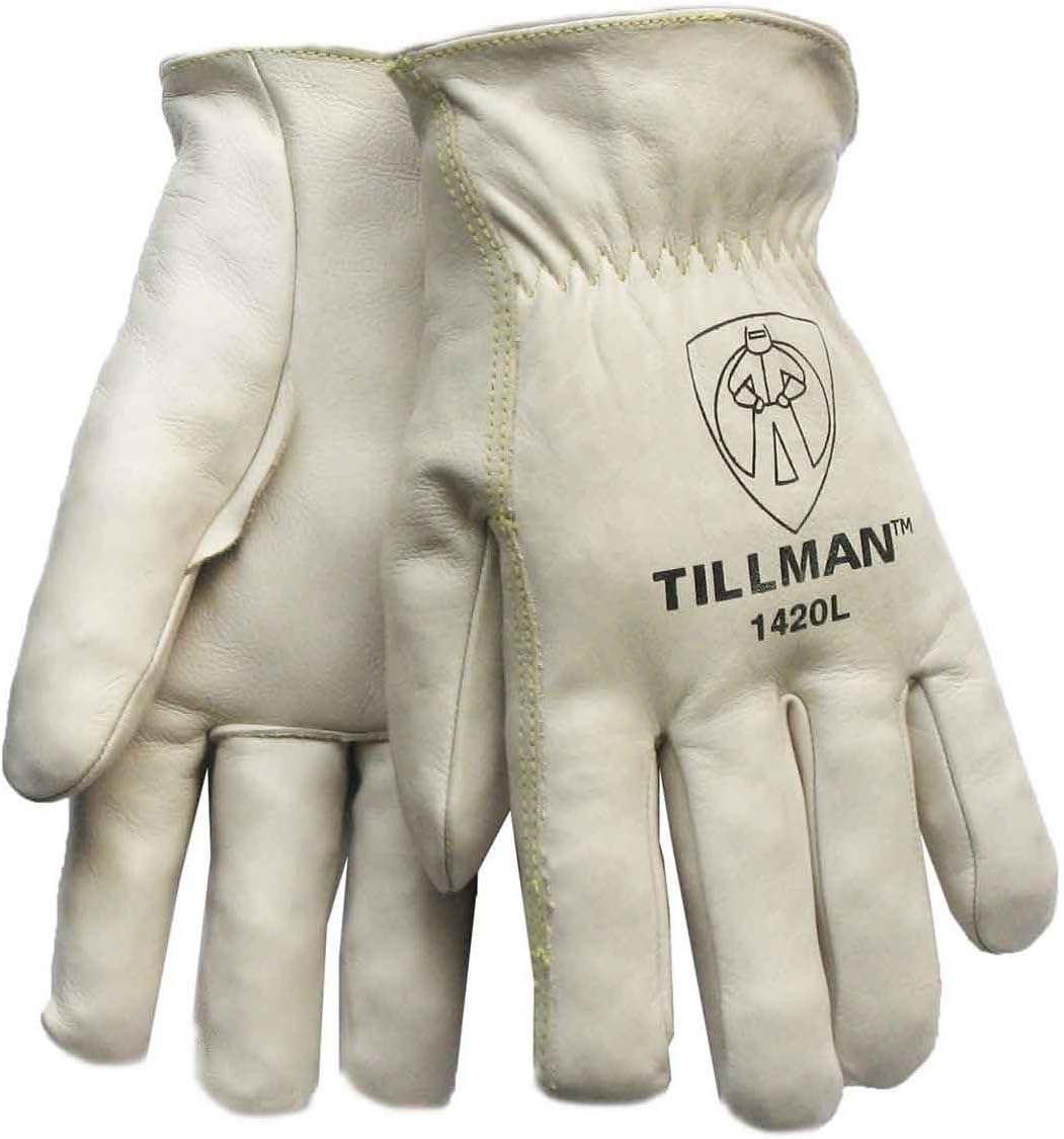 Tillman 1420L Top Grain Cowhide Drivers Gloves - L, Off-white