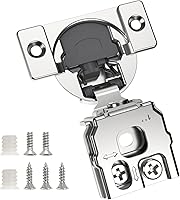 Vista 21 de Chibery 50 Pack 1-5/16" Overlay 3D Soft Close Concealed Hinge for Face Frame Door, Smooth Slow Self Closing Hinges, Satin Nickel, Hidden 105° Open