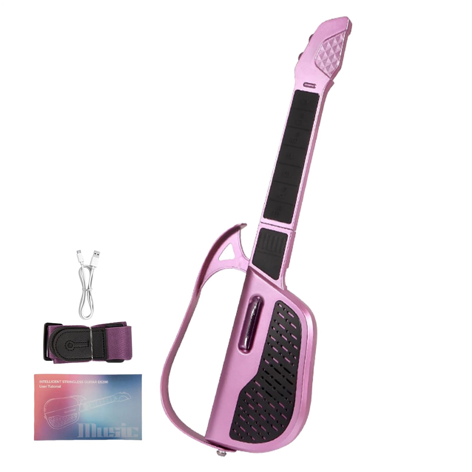Guitarra para Niños Guitarra Sin Cuerdas Plegable | Juguete Musical Educativo para Música Preescolar Hogar Cumpleaños Familiar Viaje Juego en Grupo