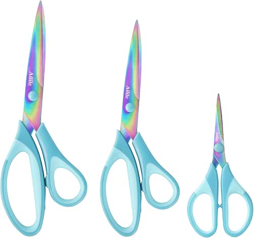 Craft Scissors, All Purpose Sharp Titanium Blade Shears, Comfortable Grips,