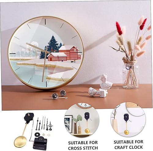 Miniatura 6 de Uonlytech 2 juegos de timbre movimiento oscilante mecanismo de reloj eléctrico DIY reloj accesorios carillón péndulo reloj mecanismo reloj