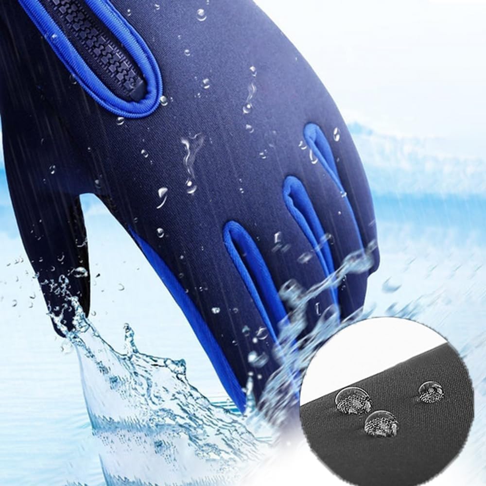 FUFRE Freezer Thermo Handschuhe, Thermohandschuhe Winter Herren Mit Wasserabweisender Beschichtung Und Touchscreen-Funktion, Ideal Für Outdoor-Arbeiten, Laufen Und Radfahren Fashion