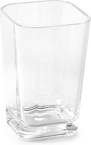 Huang Acrylic Soporte cuadrado transparente para cepillos de dientes o vaso de baño A prueba de roturas, elegante, duradero y moderno diseño