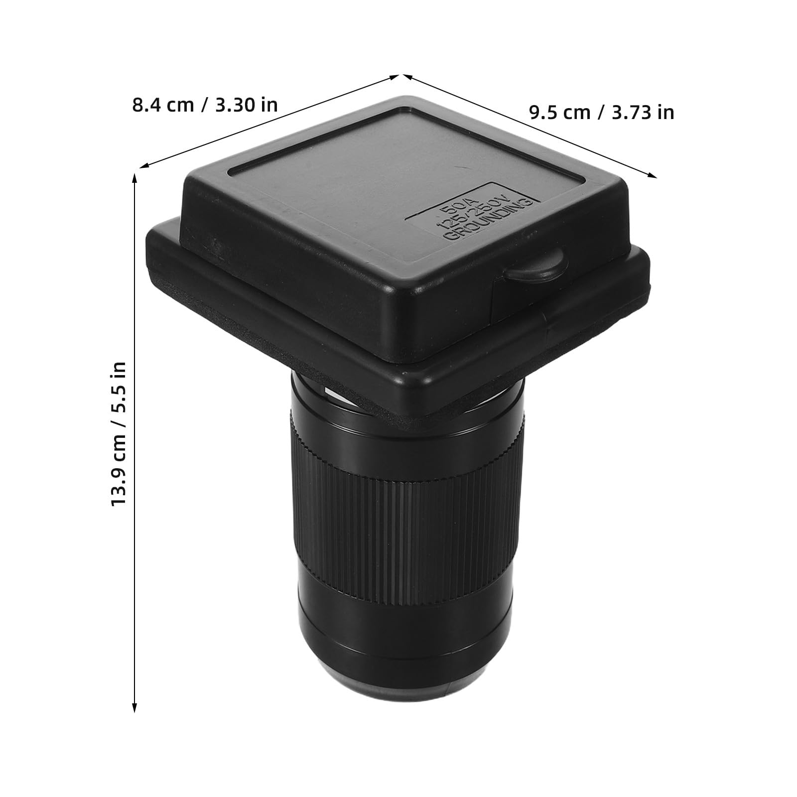 DOITOOL Wtyczka do gniazda w kamperze, 50 A, 250 V, 3-bolcowa, męska,