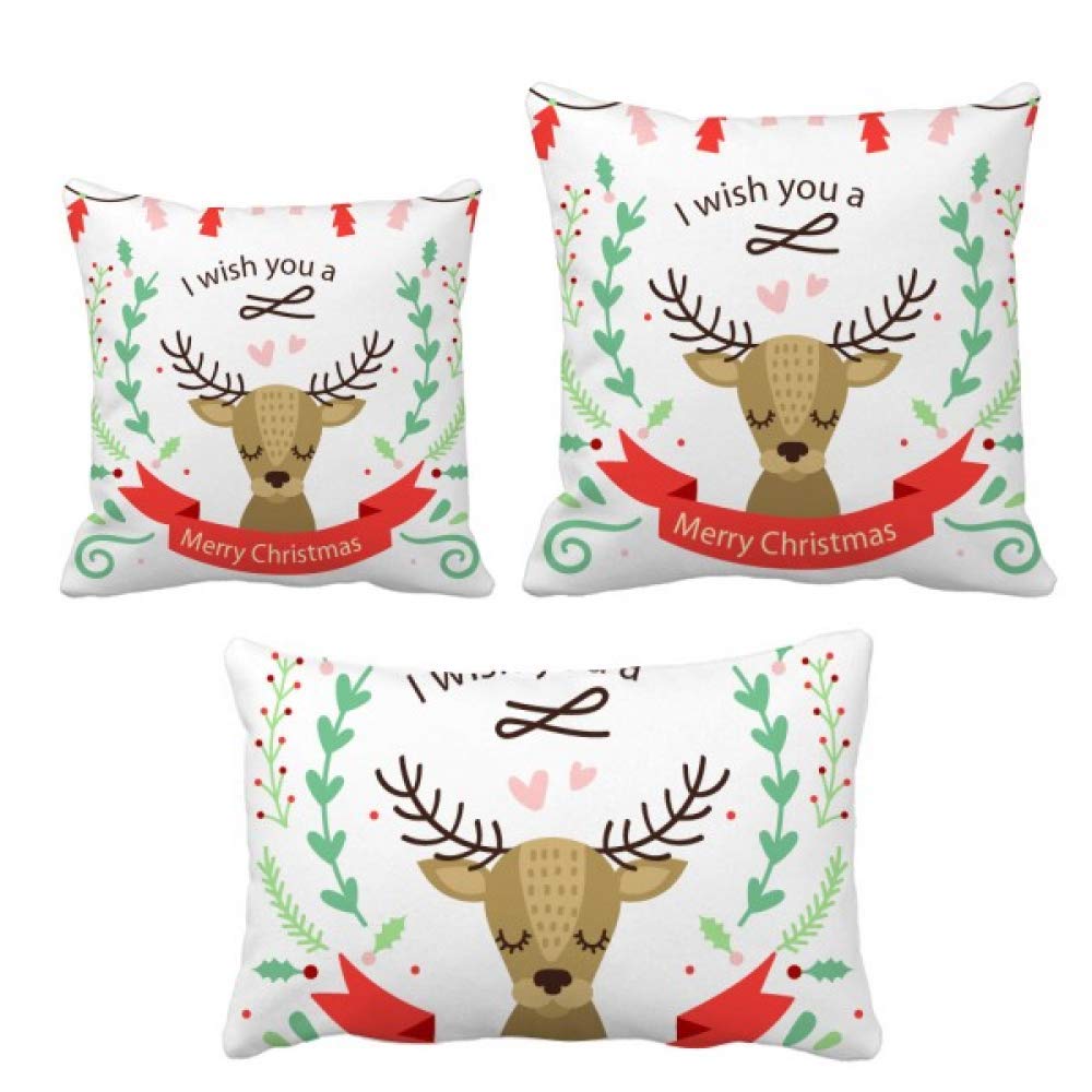 Housse de coussin Noël motif cerf pour relooker votre vieux canapé