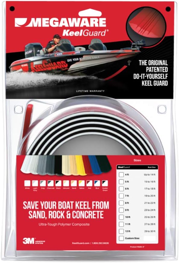MEGAWARE KEELGUARD Boat Keel Protector, 4-Feet, White