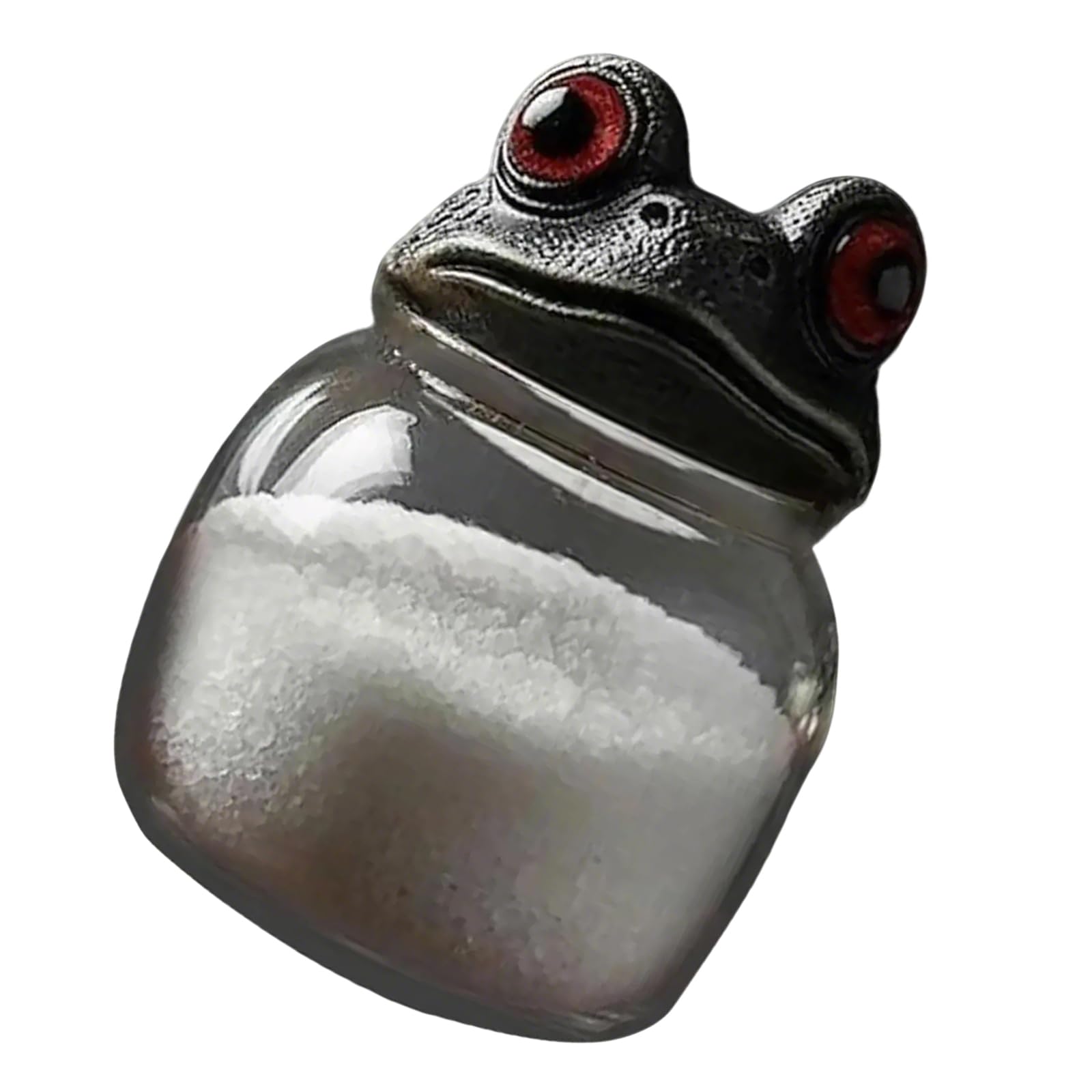 Kalttoy Multipurpose Glass Canister Including Lid Frogs Pattern Organiser for Kitchen Condiment Organization Enhancement Vintage Jar