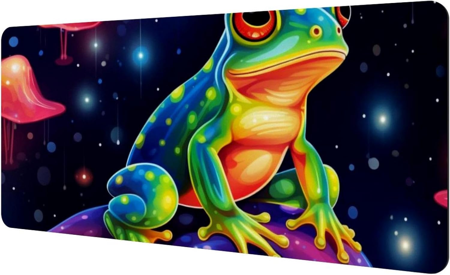 Gaming Mouse Pad, Colorful Frog Long Mouse Pad, Large Desk Pad, 90 x 40