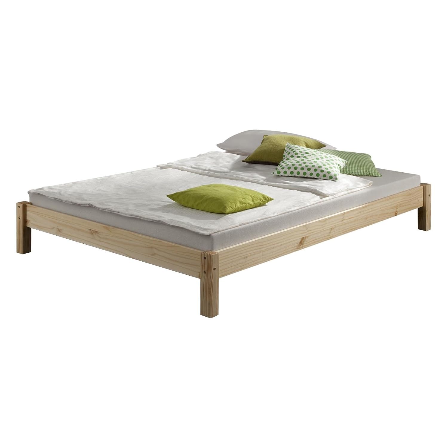 IDIMEX Futonbett Bett Einzelbett Massivholzbett Taifun,Kiefer, Natur lackiert, 120 x 200 cm