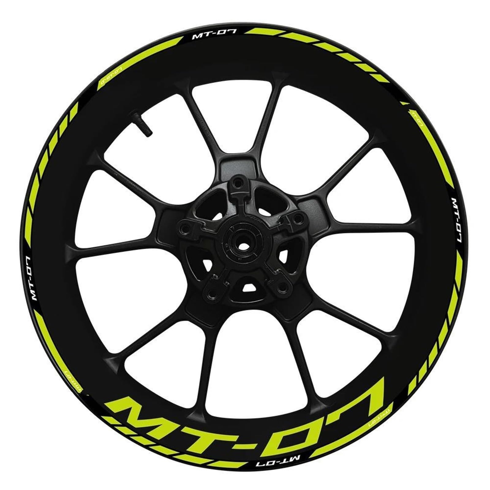 Inner and Outer Rim Reflective Waterproof Sticker 2022 for Yamaha MT-07 Wheel Hub Decal Decoration MT07 Set MT 07 Motorbike(Color24)
