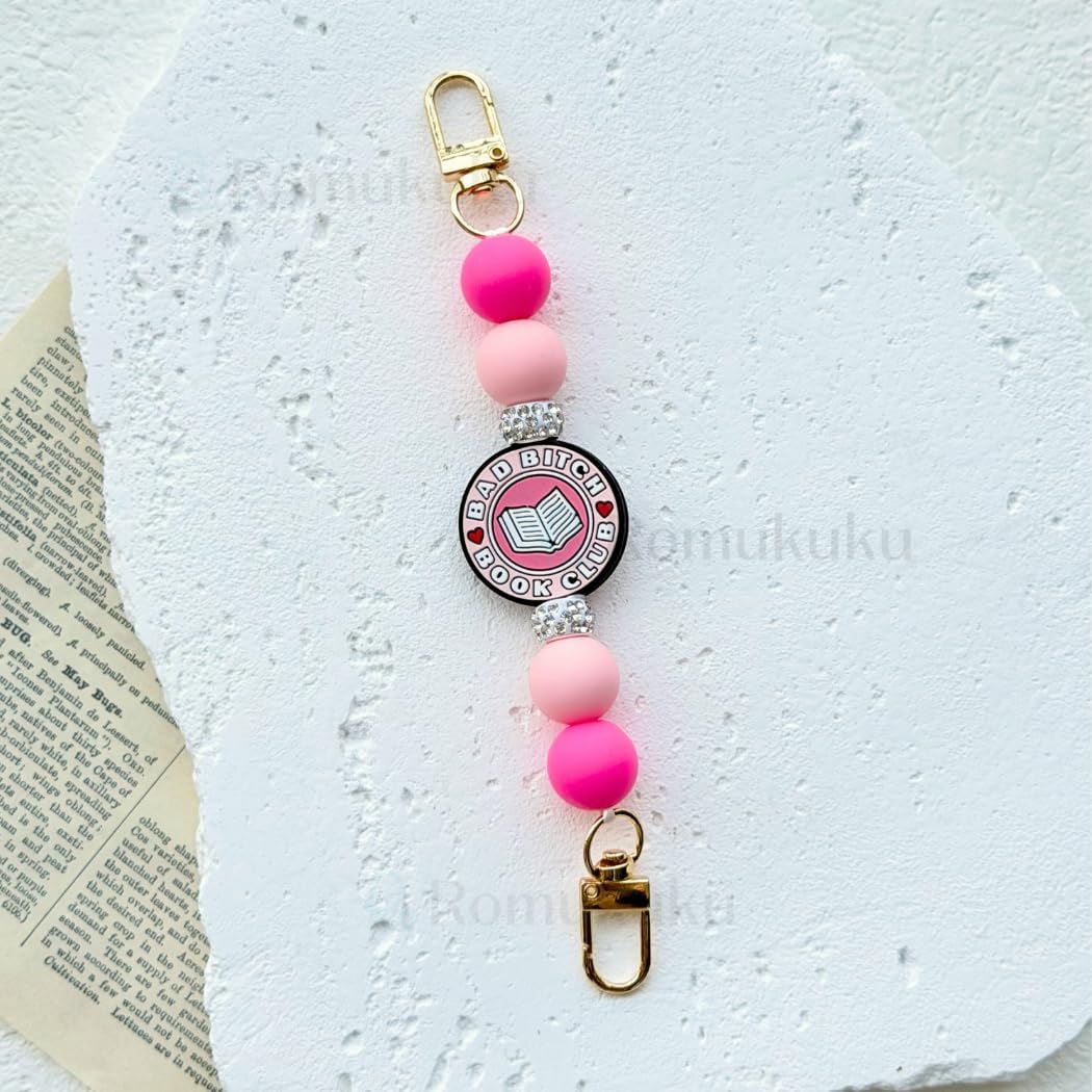 Strap for Kindle,Beaded Grip Chain Charm for Kindle Holders, Booklover E-Reader Device Hand Strap Bookish Gift, Kindle Accessories image 4