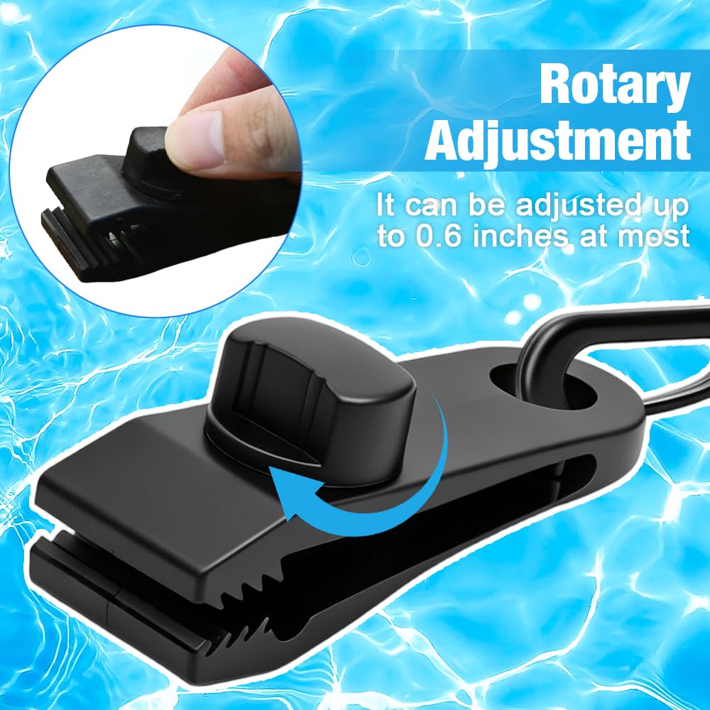 Enrollador de Piscina, 8 Piezas Kit de Fijación de Carrete de Cubierta Solar, Rodillo de Piscina para Cubierta Solar, para Láminas Solares para Lonas de Piscina, Cubiertas