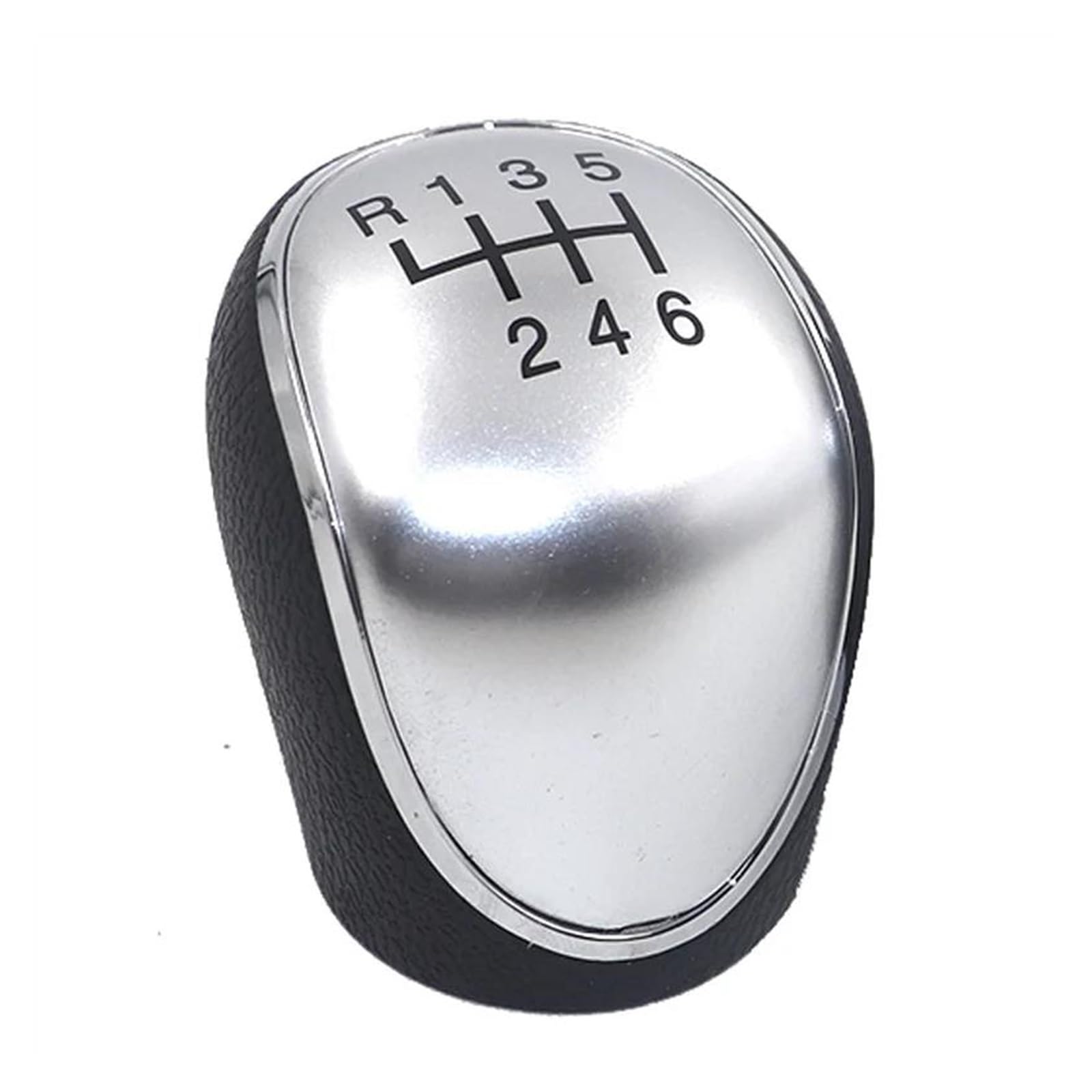 Cavinbdz Gear Knob Silver For Hyundai Ix35 2009-2015 Manual Gear Shift Knob Leather Gaiter Boot Cover Lever Shifter Handle Stick Boot Gaitor(Gear Knob Silver)