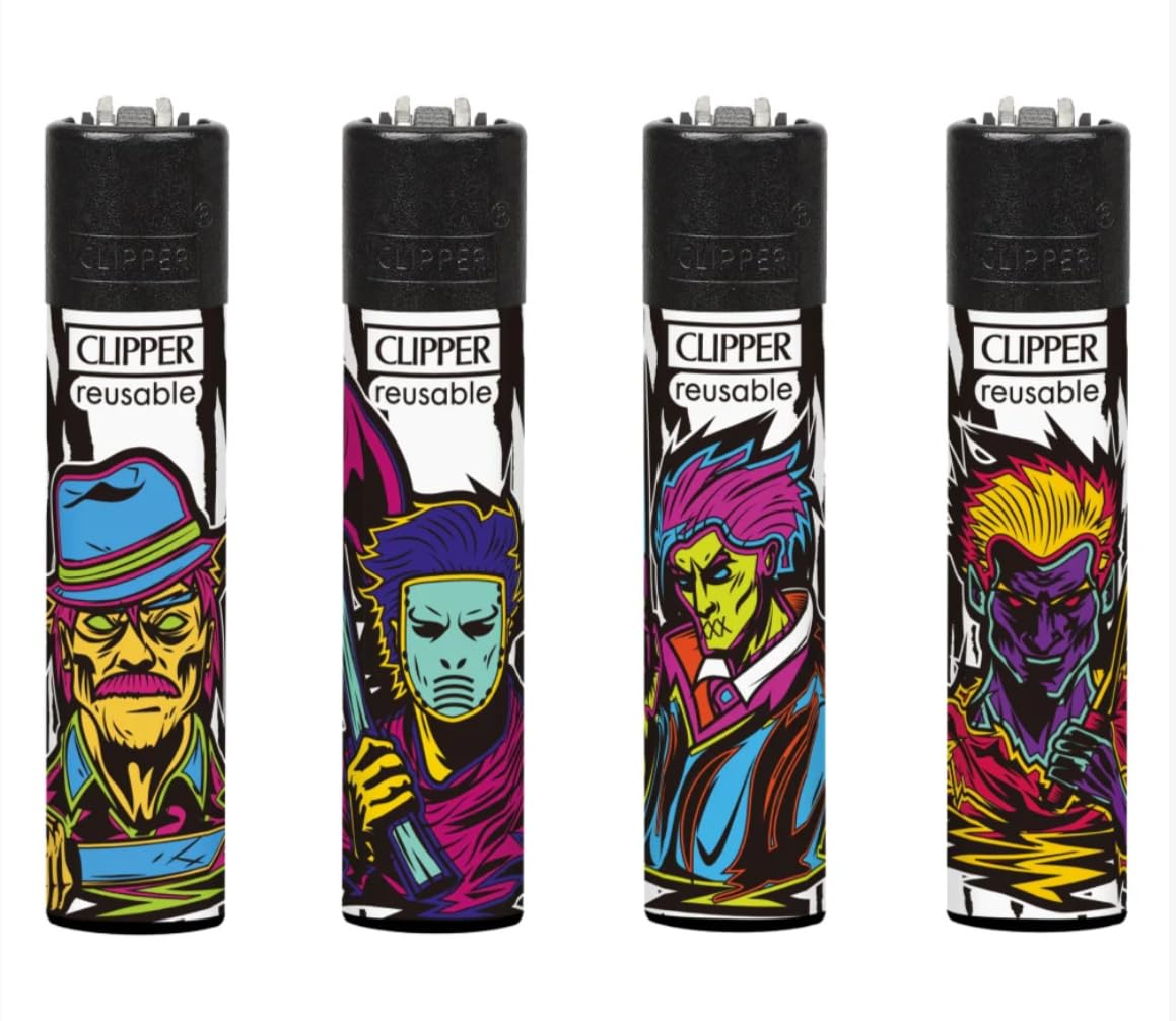 CLIPPER LIGHTERS - SET OF 4 (Horrror Characters)