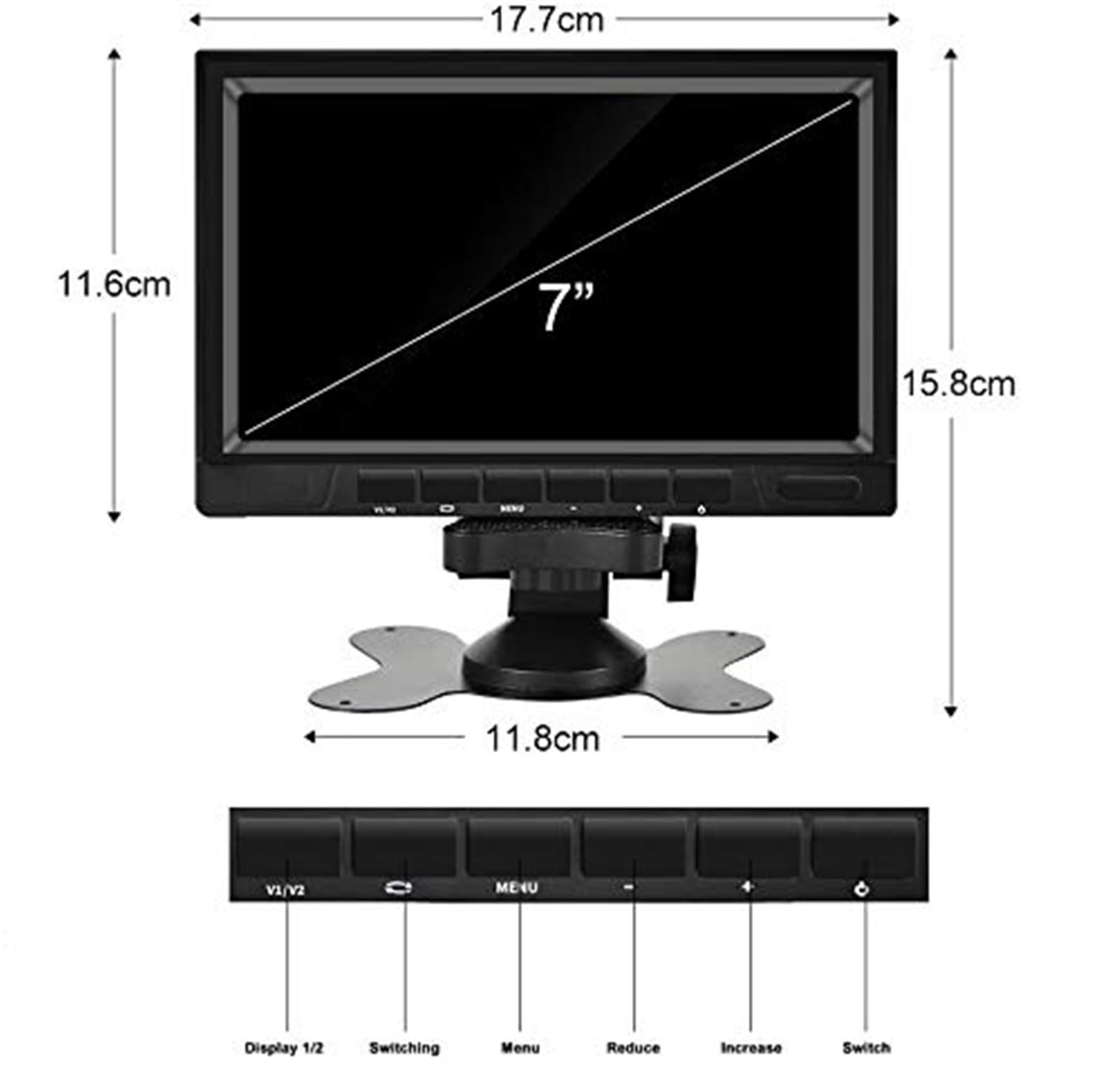 Kamera HD 720P 3. światło hamowania Światła stopu + 7 monitorów Transporter T6, do Multivan, 2016-2019 światła drzwi podnośnika Kamera tylnego światła stopu samochodu
