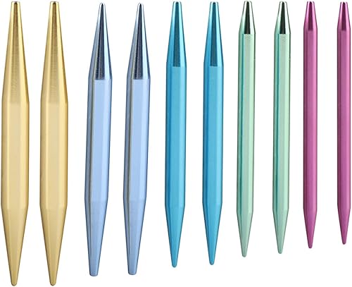 Miniatura 9 de Pssopp Juego de agujas intercambiables, juego de agujas de tejer circulares de aluminio, agujas de ganchillo intercambiables de doble punta de