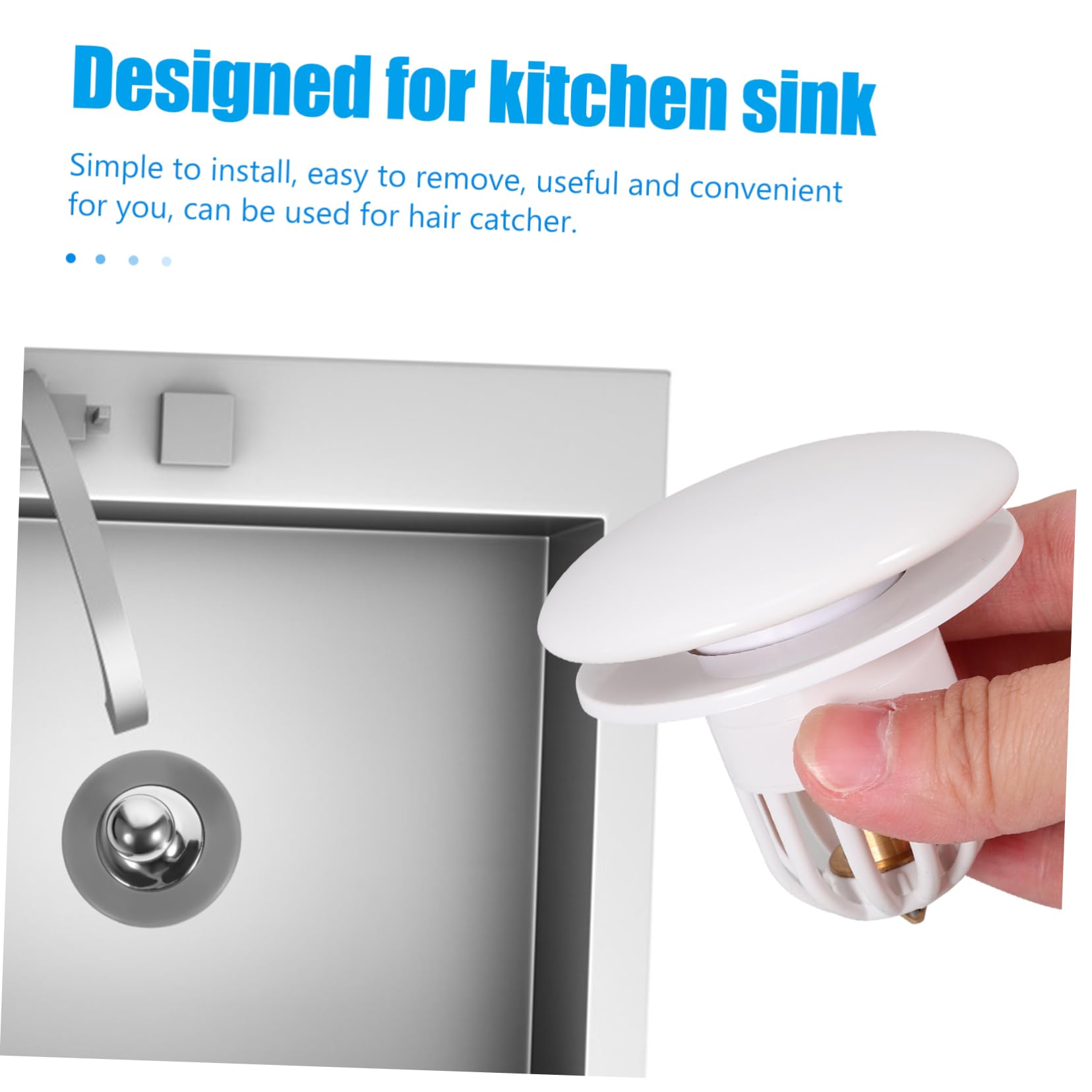 Angoily 4piezas Tapón De Drenaje para Lavabo Stopper Anticongestión Instalación y Limpieza Accesorio y Resistente Filtraciones