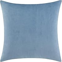 Vista 37 de Juego de 2 fundas de almohada de terciopelo para sofá y cama, 18 x 18 pulgadas, color aguamarina