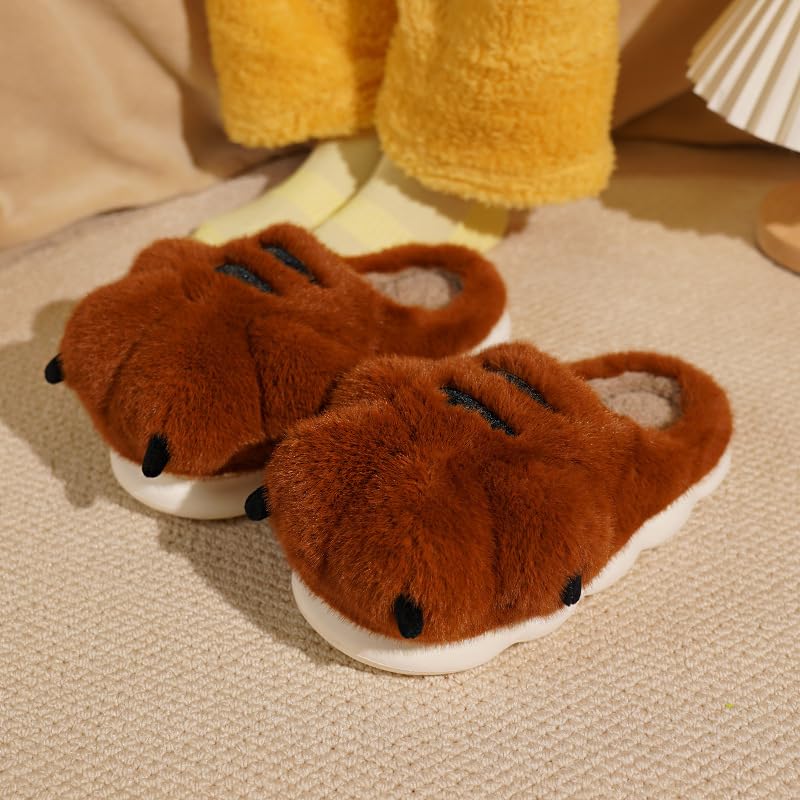 Tiger Slippers Paw Slippers House Shoes for Women Indoor Fuzzy-feet Fursuit Feet Furry Animal House Shoes Fuzzy Boots Fur Boots Cute New Year Gift Christmas Gift in Freezing Winter Comfortable Velvet4