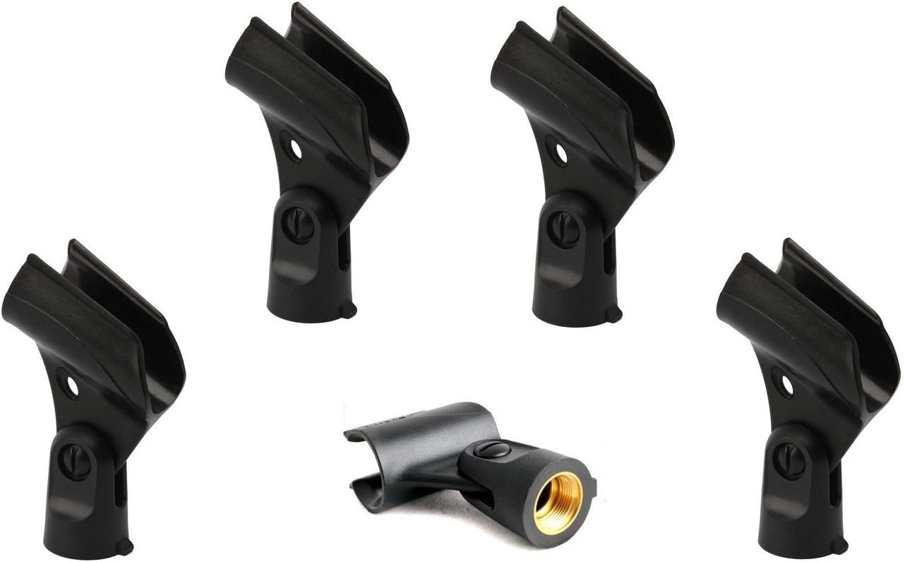 Bolymic 5 PCS Microphone mic Clip Holder Fits A25D SM58,SM57, Beta58/Beta58A microphone