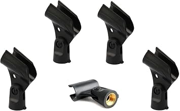 Bolymic 5 PCS Microphone mic Clip Holder Fits A25D SM58,SM57, Beta58/Beta58A microphone
