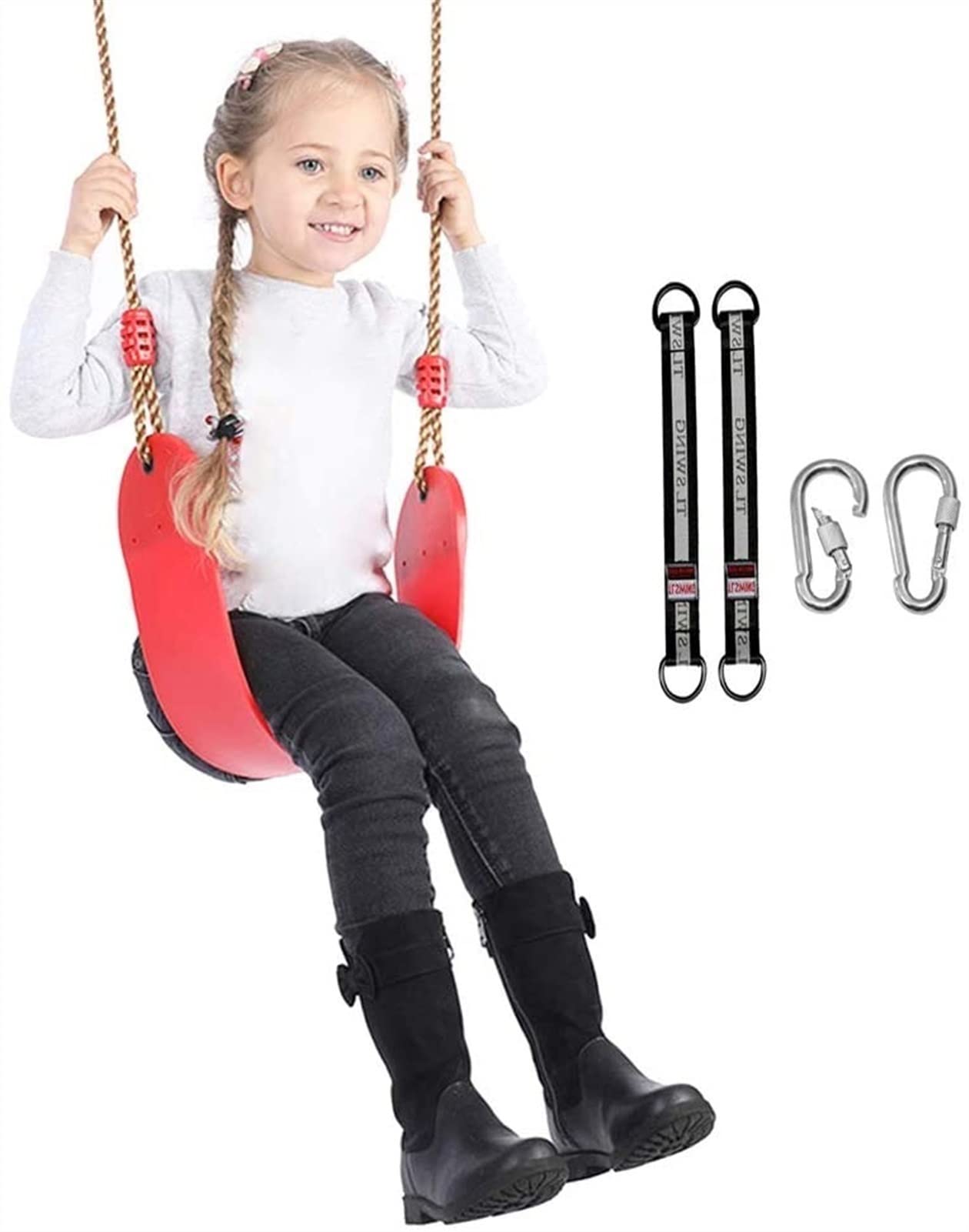 Balançoire de jardin pour enfants, pesant environ 150 kg, corde réglable, corde d'escalade, balançoire d'arbre, avec plate-forme accessoires d'aire de